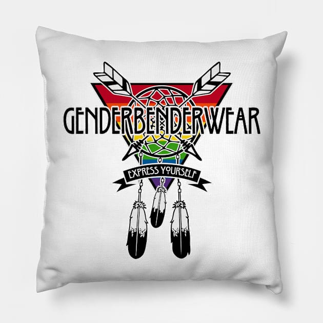 GenderBenderWear (White) - "Logo" Pillow by GenderBenderWear