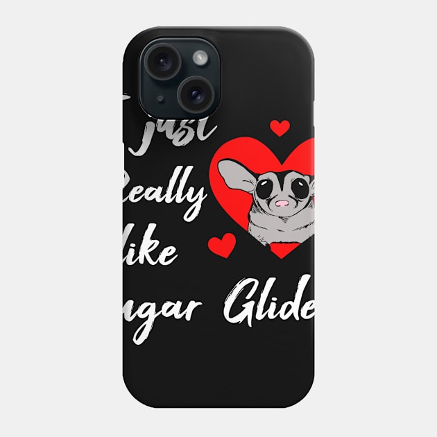 Cute Sugar Glider Gift Print Girls Funny Sugar Glider Print Phone Case by Linco