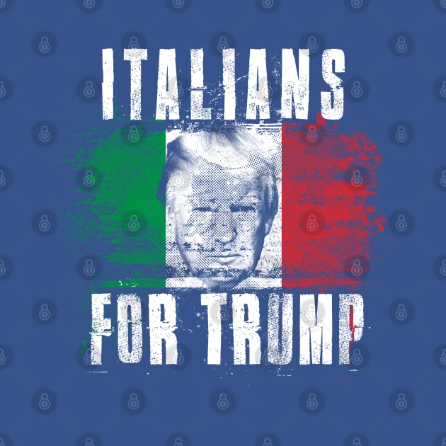 Italians For Trump - Trump 2020 Patriotic Flag by Family Heritage Gifts