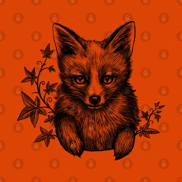 Fox drawing by juliavector