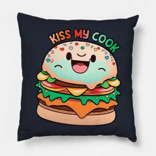 Kiss my cook burguer Pillow