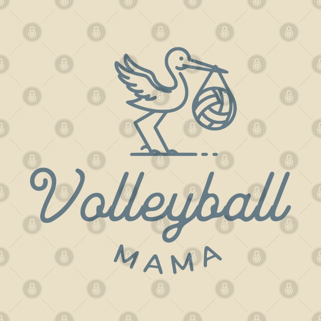 Volleyball Mama Stork Design (dark) by Volleyball Merch