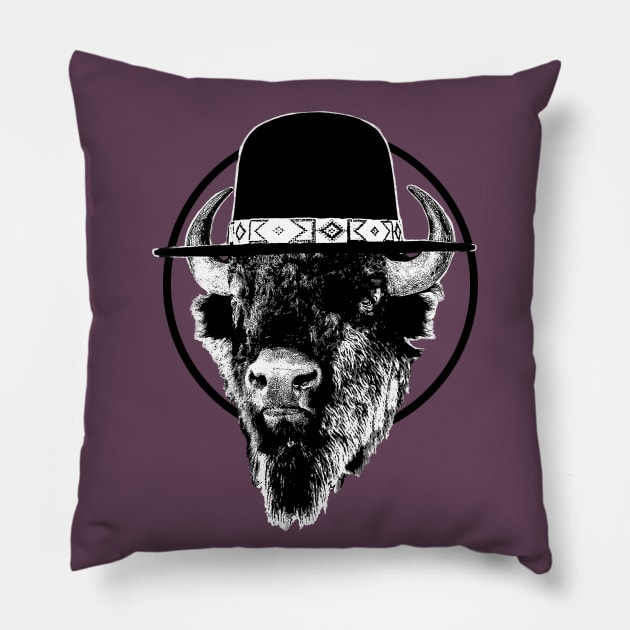 Buffalo Jack Pillow by MartinezArtDesign