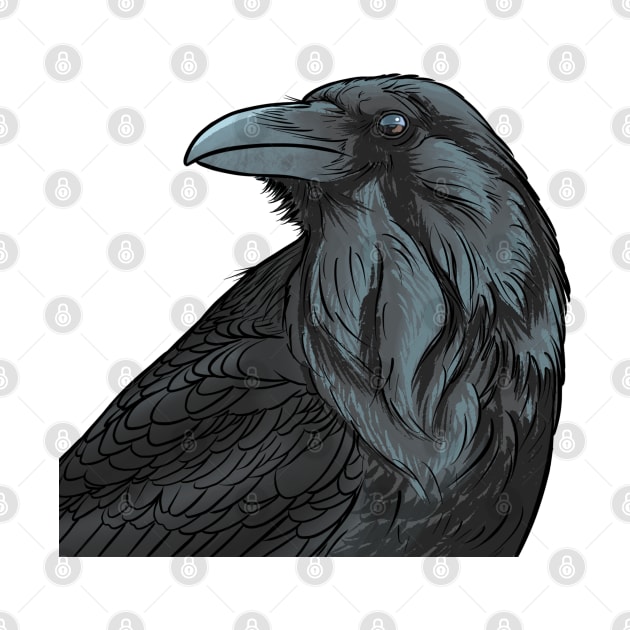 creepy raven by JayWillDraw