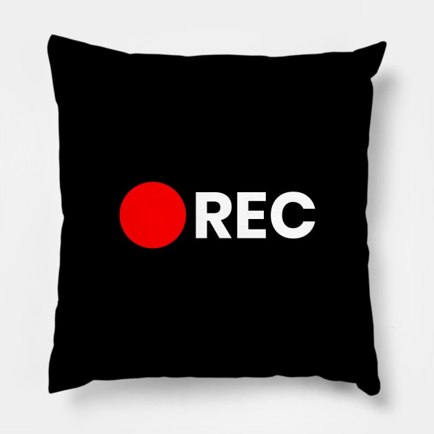 Camera Recording Symbol Minimal Design Pillow by Minimal DM