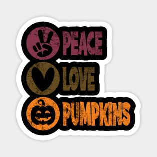 Peace Love Pumpkin Magnet