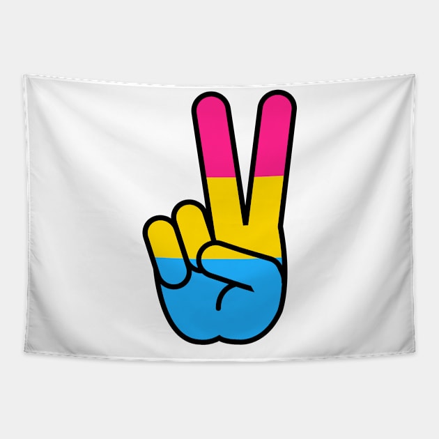 Pansexual Peace sign Tapestry by Calculated