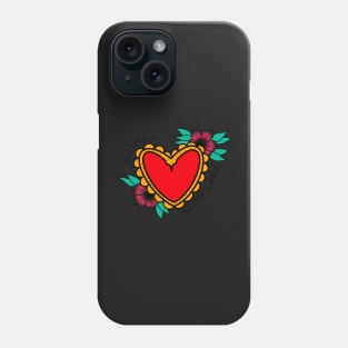 Heart - Handle with care - Traditional Tattoo flash Phone Case