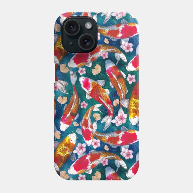 Koi fish pattern Phone Case by ArtStyleAlice