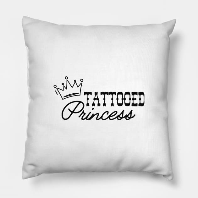 Tattooed Princess Pillow by KC Happy Shop