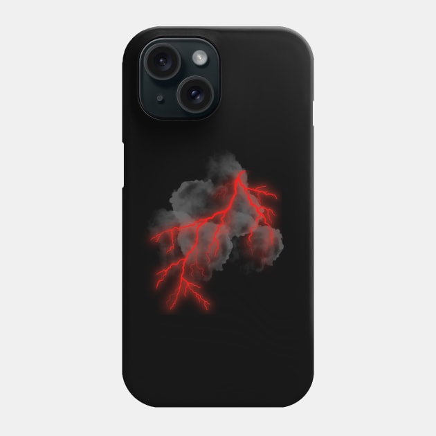 red and black storm Phone Case by InspirationalDesign