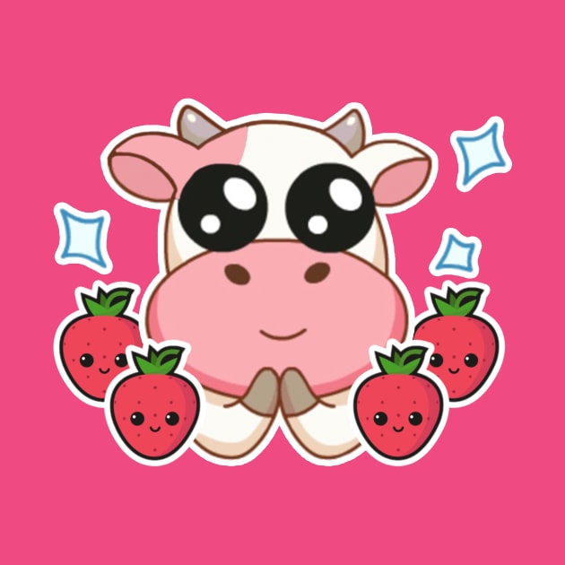 Strawberry cow by AsKartongs