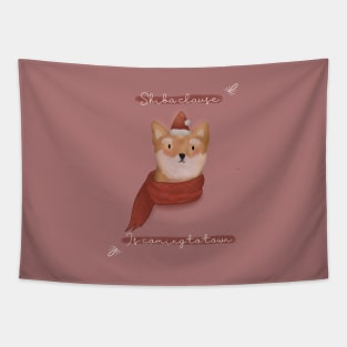 Shiba clause is coming to town Tapestry