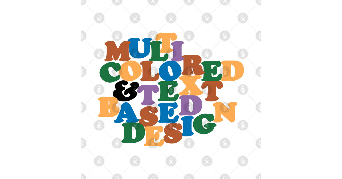 Multi Colored and Text Based Design - Text - Tank Top | TeePublic