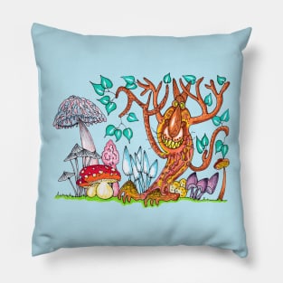 Freaky fungus forest Pillow