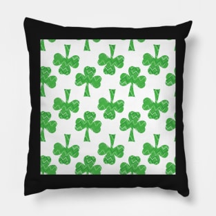 Im Wearing Green, St. Patricks day, chevron pattern in shamrock Pillow