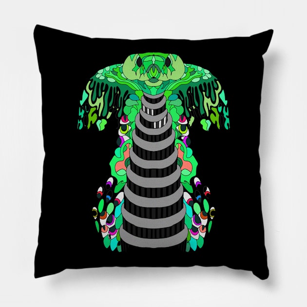 Visionary Serpant Pillow by slippery slope creations