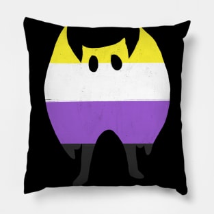 Mothman enby pride Pillow