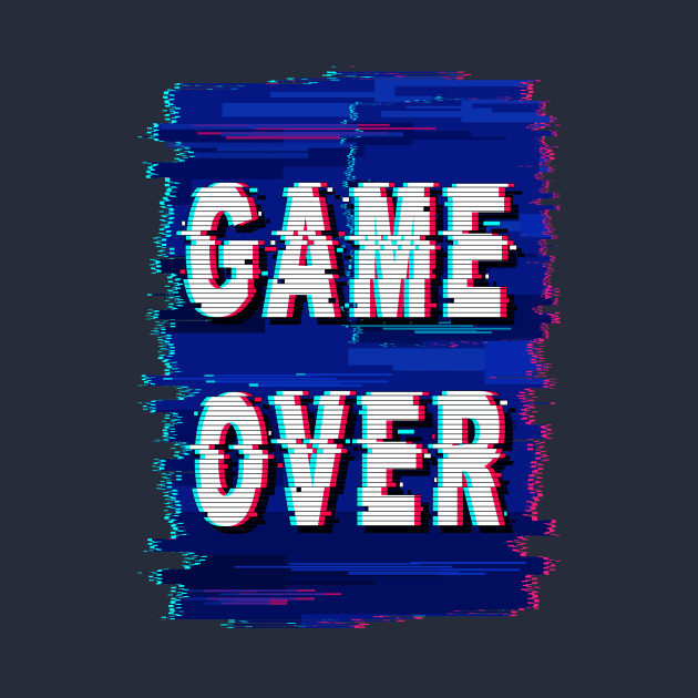 Game Over Glitch Text Distorted by BluedarkArt