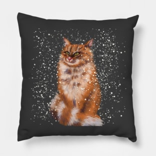 same orange cat Pillow