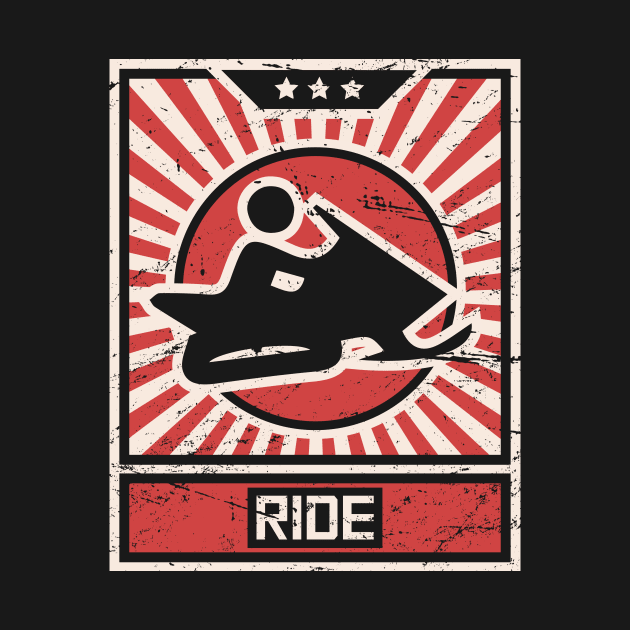 RIDE | Vintage Style Snowmobile Propaganda by MeatMan