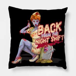 Emergency Night Shift Zombie Nurse Pillow