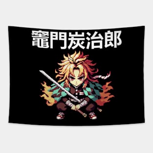 tanjiro kamado pixel art Tapestry