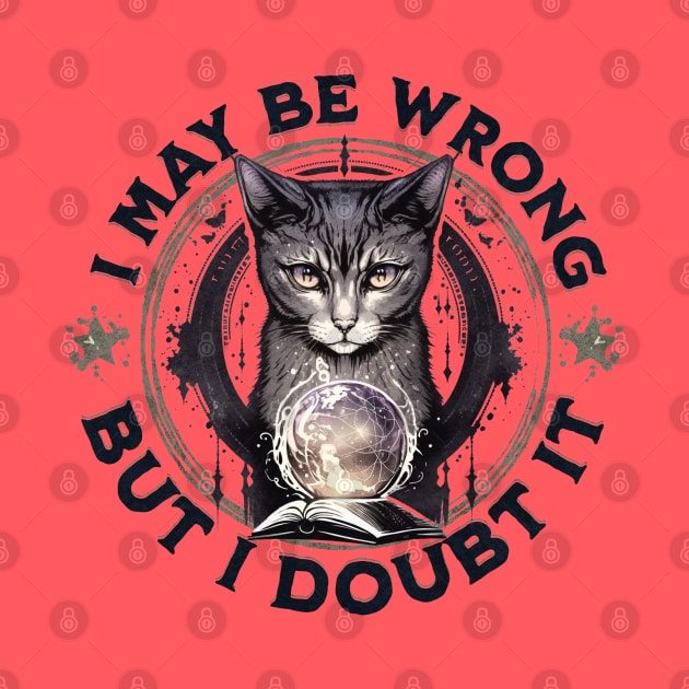 Confident Cat: I May Be Wrong, but Doubt It by DesignByJeff