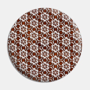 Vintage grungy and floral geometric repeated pattern Pin