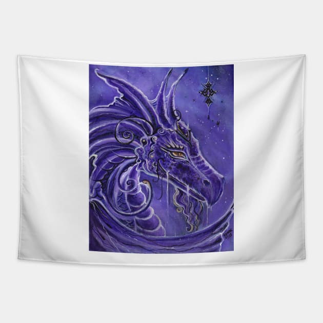 The Purple Dragon By Renee Lavoie Tapestry by ReneeLLavoie