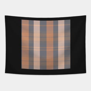 Light Academia Aesthetic Evander 2 Hand Drawn Textured Plaid Pattern Tapestry