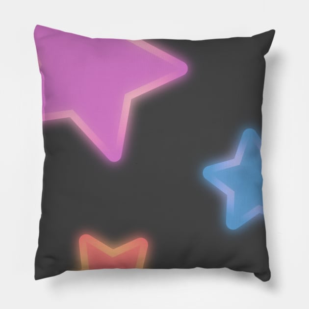Colourful Stars! Pillow by astrellonart