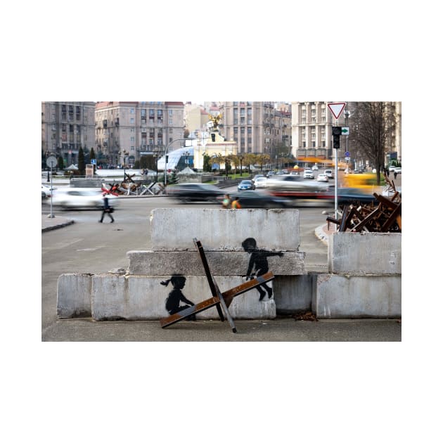 Banksy See Saw Teeter Totter Anti Tank Barricade by foozler