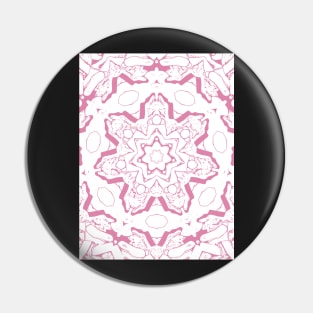 Light Pink Star Geometric Mandala Symbol Pin