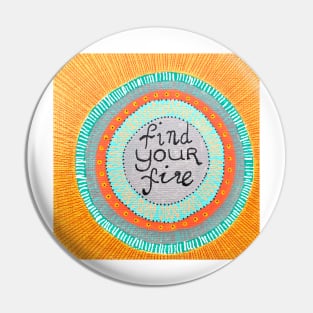 Find your Fire Yogi Mandala Pin