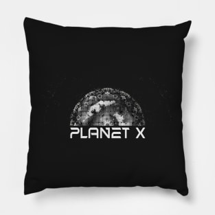 Space Age Astronomy Art Planet X Brand Logo Pillow