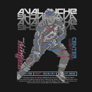 Nathan MacKinnon Hockey Art Avalanche T-Shirt