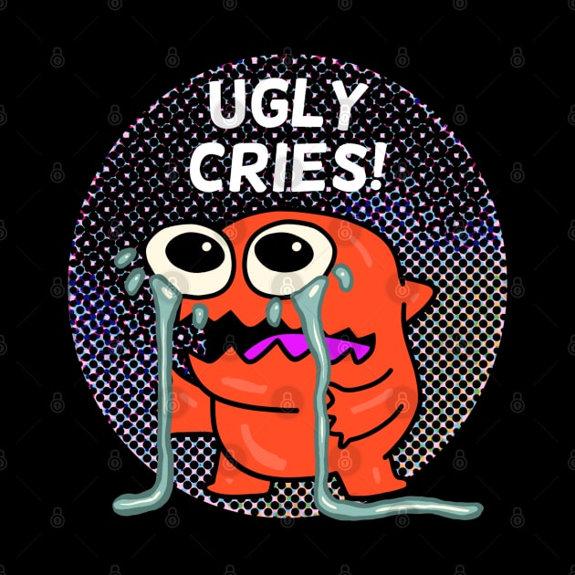 Ugly Cries Monster in Dots by wildjellybeans