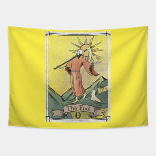 The Fool Tarot card print design Tapestry