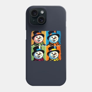 Frosty Fusion: Pop Art's Coolest Creation - Pop Snowman Phone Case