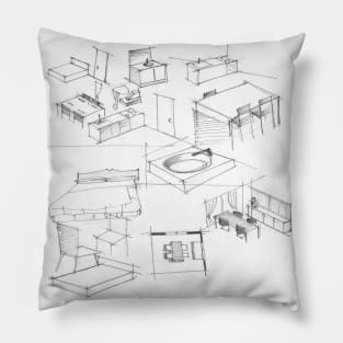 furniture design sketch Pillow