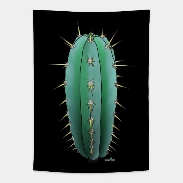 Trichocereus Sharxx Blue (Peruvianus) side Tapestry by Cactee