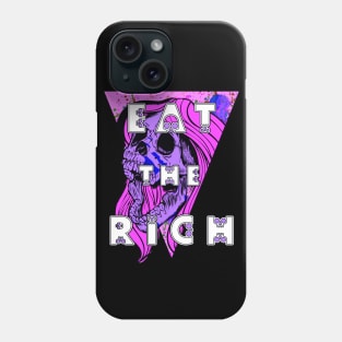 Eat the Rich Zombie Skull Purple Phone Case