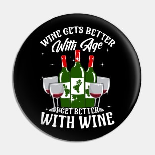 Funny Wine Lover Tee Pin