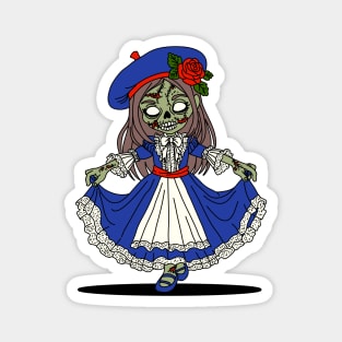 Cute French Zombie Magnet