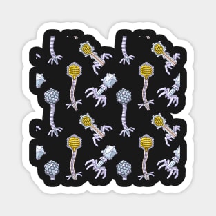 Bacteriophage Illustration Pattern Magnet