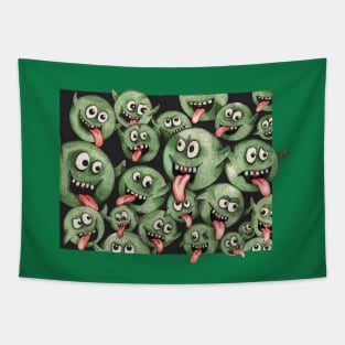 Little Green Monsters Tapestry