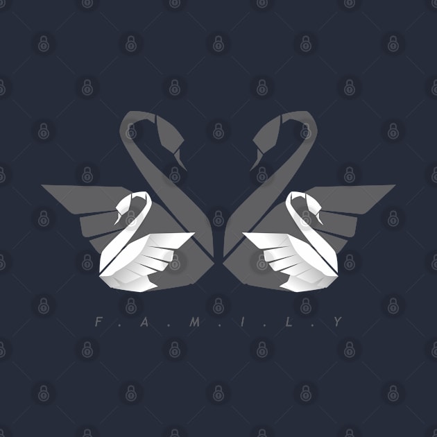 Swan Families by Girladies Artshop