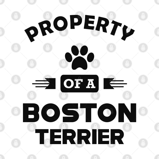 Boston Terrier Dog - Property of a boston terrier by KC Happy Shop