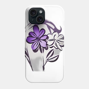Flower Purple Shadow Silhouette Anime Style Collection No. 323 Phone Case